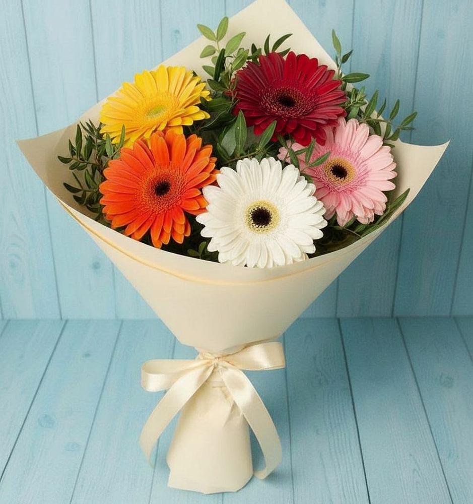 Букет цветов из: Герберы в Емельяновке