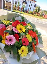 Букет цветов из:  Герберы #REPLACE_PRED# Емельяновке