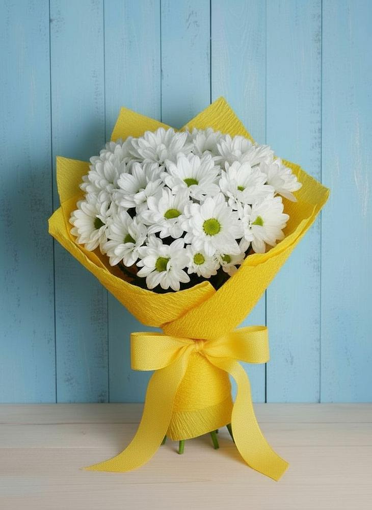 Букет цветов из: Хризантемы в Емельяновке