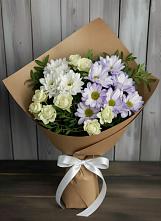 Букет цветов из:  Хризантемы и Розы в Емельяновке