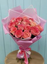 Букет 15 Розовых роз Равель в Емельяновке