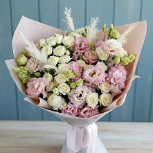 Букет цветов из:  Альстромерии и Розы в Емельяновке