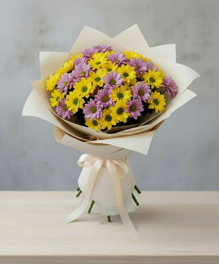 Букет цветов из: Хризантемы в Емельяновке